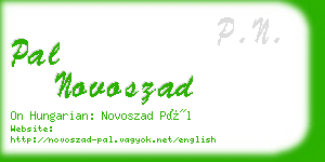 pal novoszad business card